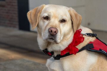A yellow labrador retriever dog
