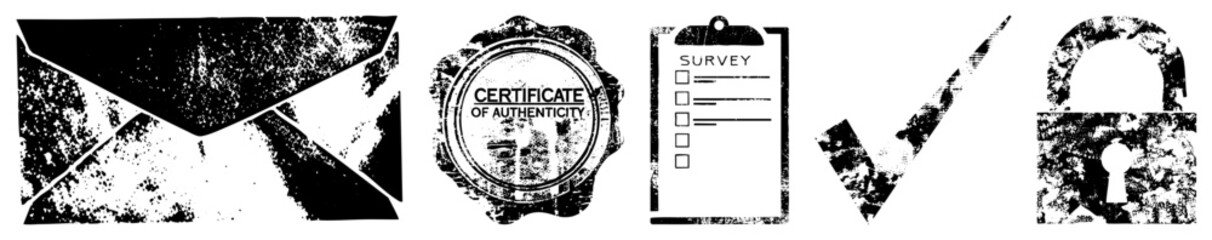 Obraz premium Grunge Styled for Verification and Validation