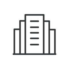 Building thin line icon