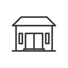 Building thin line icon. Editable stroke