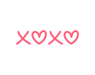 Romantic Valentine’s Day Heart Vector Illustration XOXO Happy Valentine Love