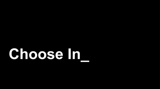 The incomplete phrase "Choose Inner _" in white on black.