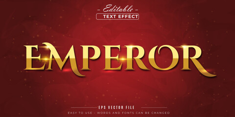 Emperor gold text, editable text effect.