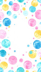 ポップな背景、かわいいイラスト素材（水玉模様）