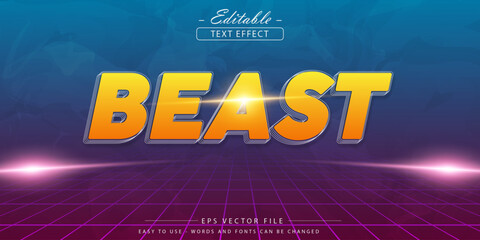 Gold beast text, editable text effect.