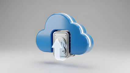 Cloud Computing Storage Data Transfer Concept.