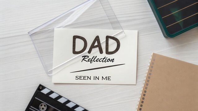 Dad Reflection Card Seen in Me with Acetate Layer