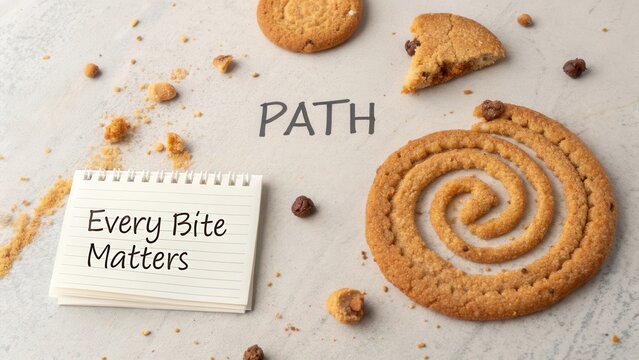 Cookie Crumbs and Spiral Cookie on Neutral Surface