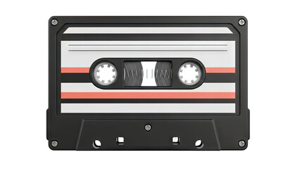Obraz premium Cassette tape with coral and black stripes
