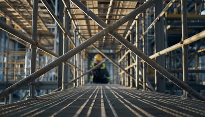 点検と保全を感じさせるプラント背景
