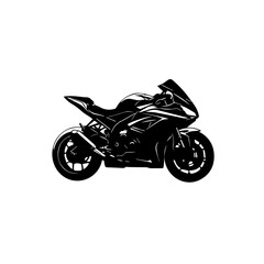 Obraz premium A sleek motorcycle illustration viewed from the side on a white background