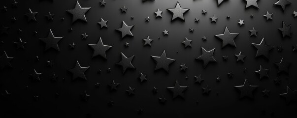 Black and gray background with stars and stripes, featuring an American flag pattern, Generative AI