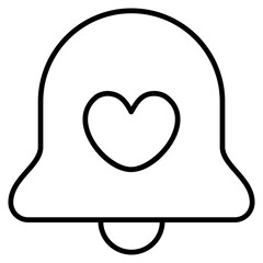 Notification Heart icon with outline style and pixel perfect base. Suitable for website design, logo, app and UI. Based on the size of the icon in general, so it can be reduced.