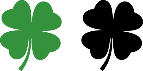 Four Leaf Clover Icon Vector
