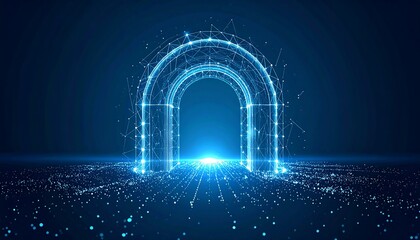 Futuristic Portal - A Gateway to Digital Realms and Technological Innovation.