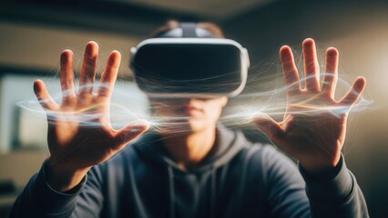 A macro abstract of water droplets on a screen, perfectly reflecting a grid of colorful light pixels in a sharp, technological composition.