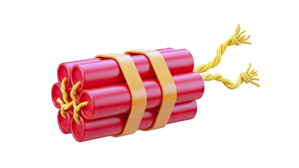 Dynamite sticks with fuse