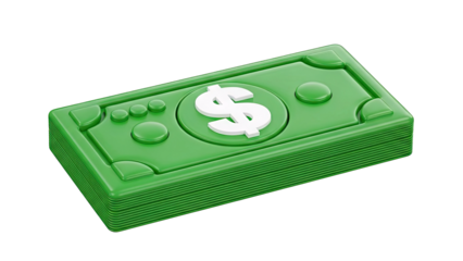 Green Dollar Bill with Dollar Sign