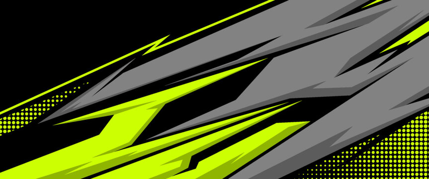 car warp decal design vector, stylish sports background with geometric sharp shapes