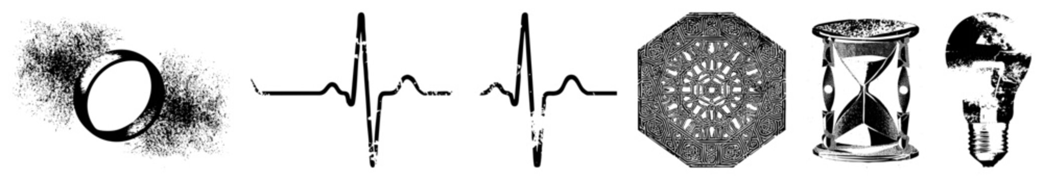 Abstract Symbols Representing Life, Time, and Ideas in Vector Art