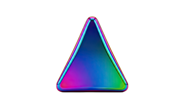 Iridescent Triangular Prism - Powered by Adobe