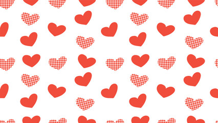 heart seamless pattern on white background. wallpaper and paper wrapping decoration