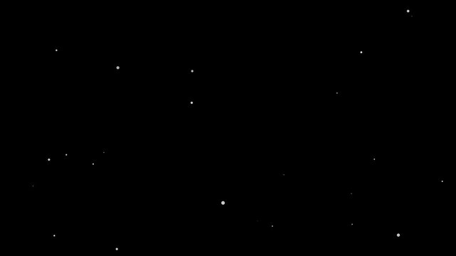 Fire Sparkle Dots, Loop flickering gold dust stars particles animation. Flying around fire dust particles sparks or ember Black Background. Red Heart Love Floating On Black Background. 