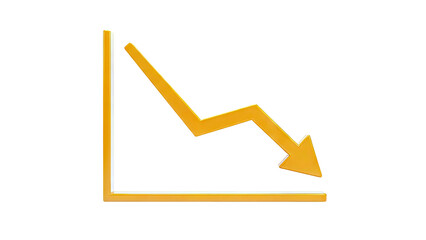 Orange Arrow Graph Showing Downtrend