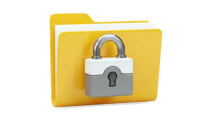 Locked Yellow Folder Icon