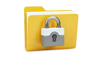 Locked Yellow Folder Icon