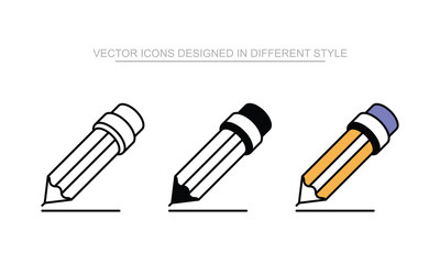 Pencil vector design in modern and trendy style icon
