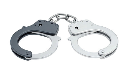 Pair of Handcuffs with a Black and Silver Finish