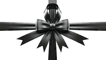 Black Ribbon Bow