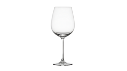 Clear Empty Stemmed Wine Glass Product Shot isolated PNG with Transparent Background