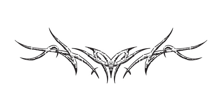 Hand drawn neo tribal, grunge tribal, heath tribal illustrations