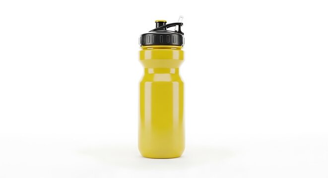 Yellow Water Bottle - Stay Hydrated During Workouts and Outdoor Activities.