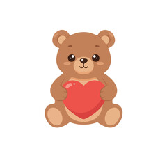 Obraz premium teddy bear with heart