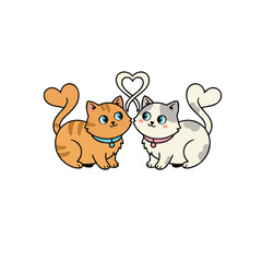 Fototapeta premium cat with heart