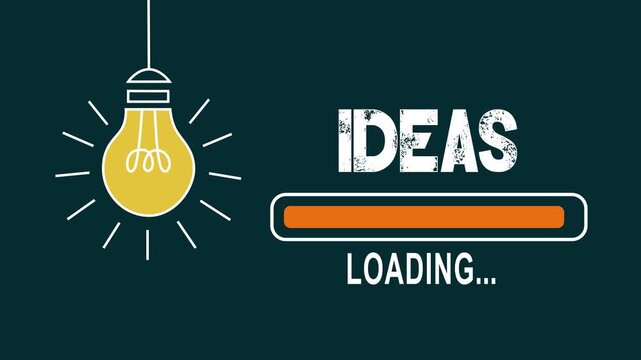 Unlock your next big idea with this brilliant lightbulb loading. Motion graphics of loading concept. 4k