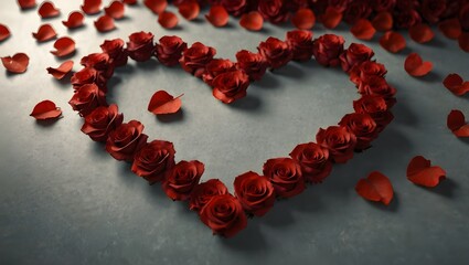 Obraz premium Glowing Valentine Heart Fantasy