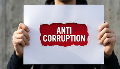 Concept of anti corruption activities that oppose or inhibit corruption. International anti-corruption day new
