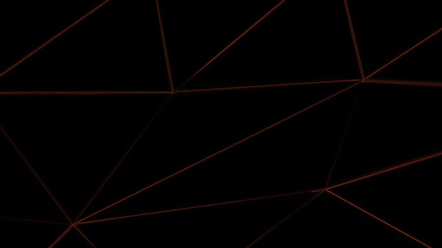 Abstract geometric pattern with red lines on a black background, digital art