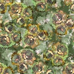  Abstract watercolor flower creative  allover design new concept textile design digital creators art design repeating seamless floral pattern design dark green leaves background stock design 