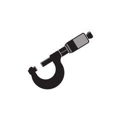 micrometer vector. simple micrometer precision icon vector