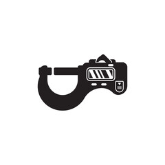 micrometer vector. simple micrometer precision icon vector