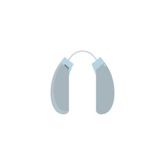 Minimalist Hearing Aid Icon, Medical Device Illustration, Isolated Design