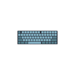 Minimalist Keyboard Illustration on White Background, Modern Design