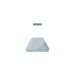 Minimalist Laboratory Flask Icon with Flat Design Style