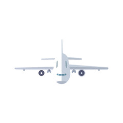 Modern Airplane Illustration on White Background for Commercial Use