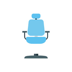Modern Dental Chair Icon Blue, Medical, Isolated Design